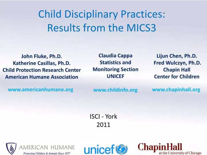 child disciplinary practices results from the mics3