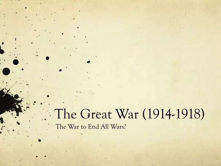 the great war 1914 1918