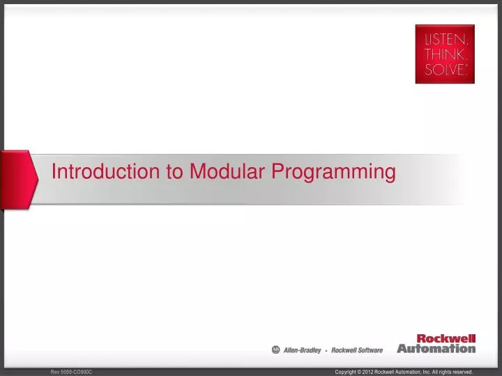 introduction to modular programming