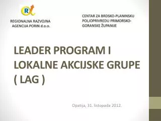 leader program i lokalne akcijske grupe lag