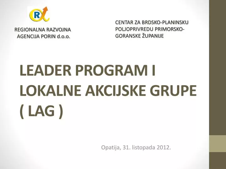 leader program i lokalne akcijske grupe lag
