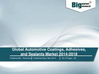 Global Automotive Coatings, Adhesives, and Sealants Market 2
