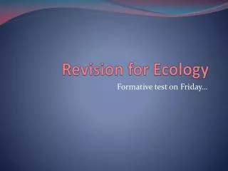 Revision for Ecology