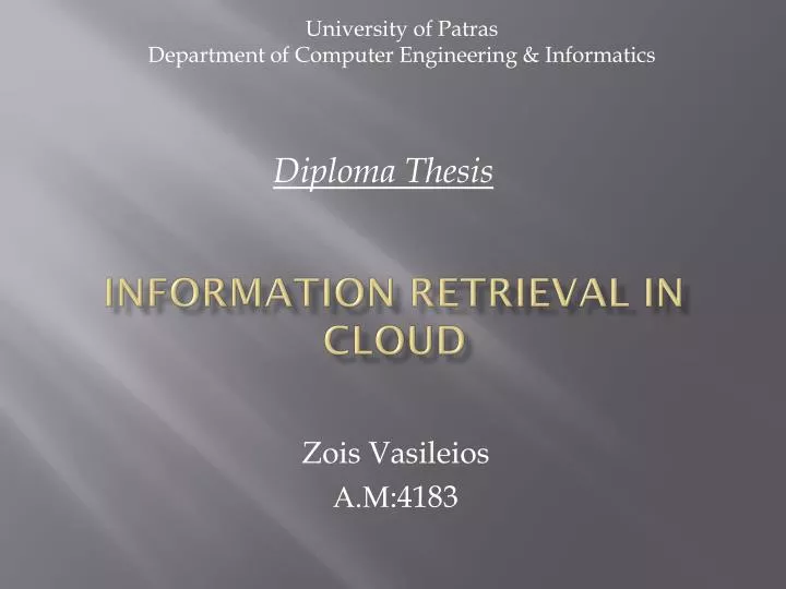 information retrieval in cloud