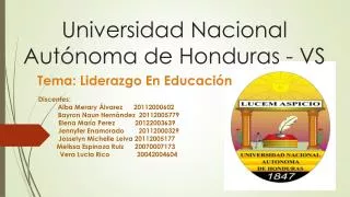 universidad nacional aut noma de honduras vs