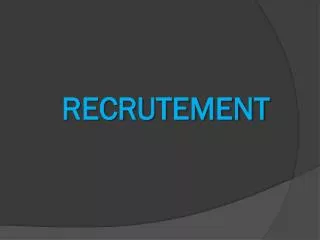 recrutement