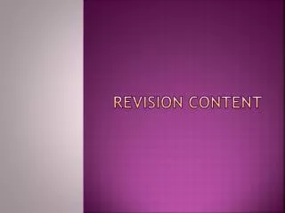 Revision content