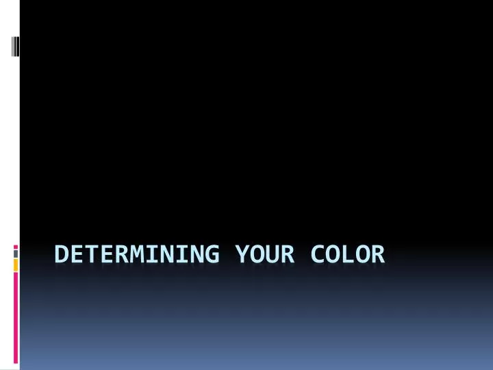 determining your color