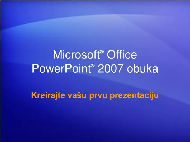 microsoft office powerpoint 2007 obuka