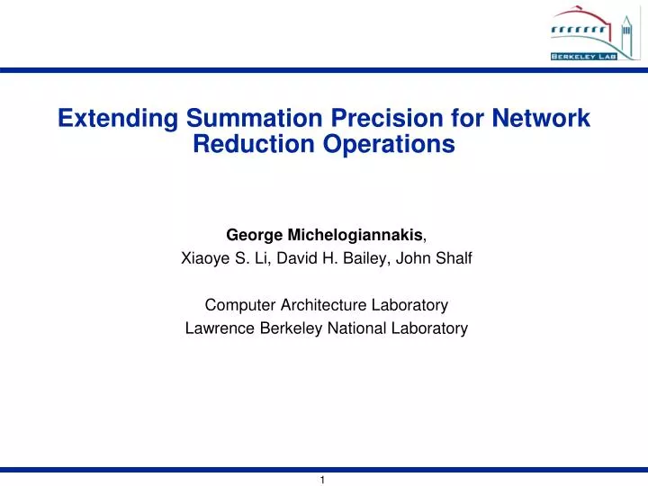 extending summation precision for network reduction operations