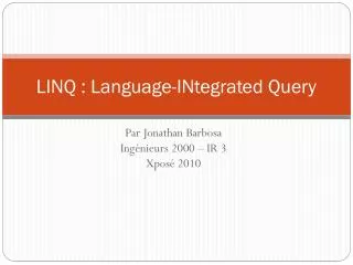 linq language integrated query