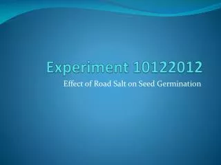 experiment 10122012