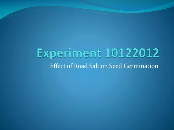 experiment 10122012