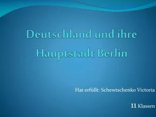 deutschland und ihre hauptstadt berlin