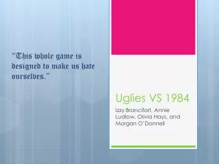 Uglies VS 1984