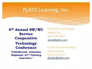 PLATO Learning, Inc.