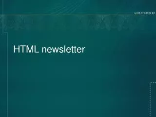 html newsletter