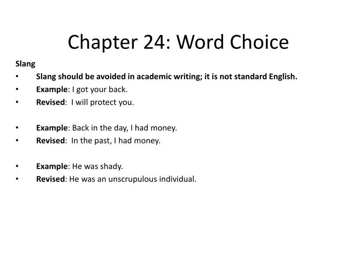 chapter 24 word choice