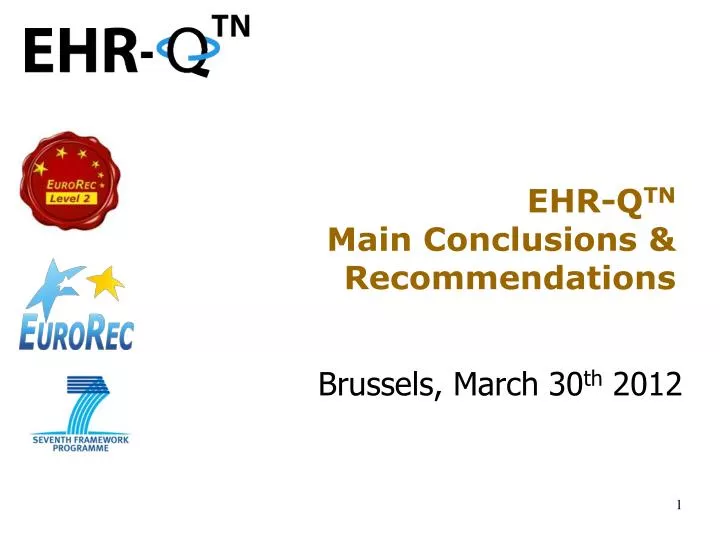ehr q tn main conclusions recommendations