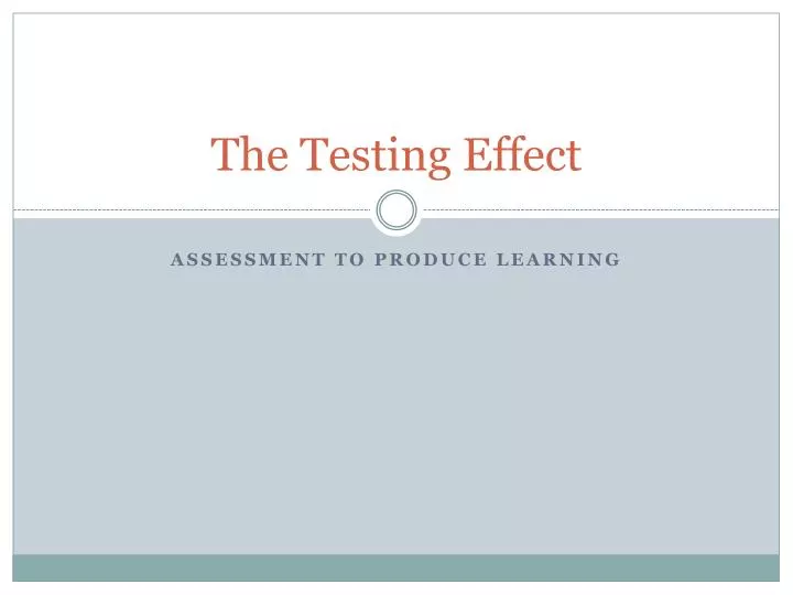 the testing effect