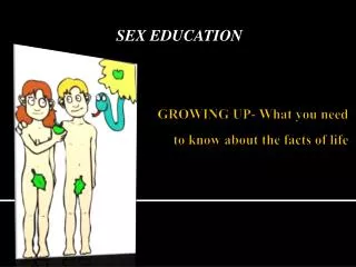 GROWING UP- What you need to know about the facts of life