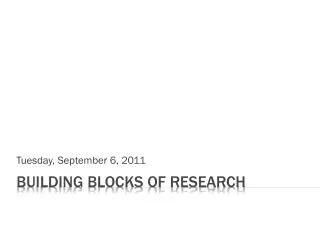 Building Blocks of Research