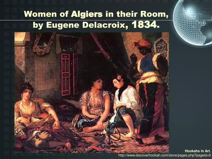 women of algiers in their room by eugene delacroix 1834