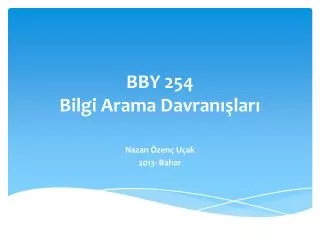 bby 254 bilgi arama davran lar