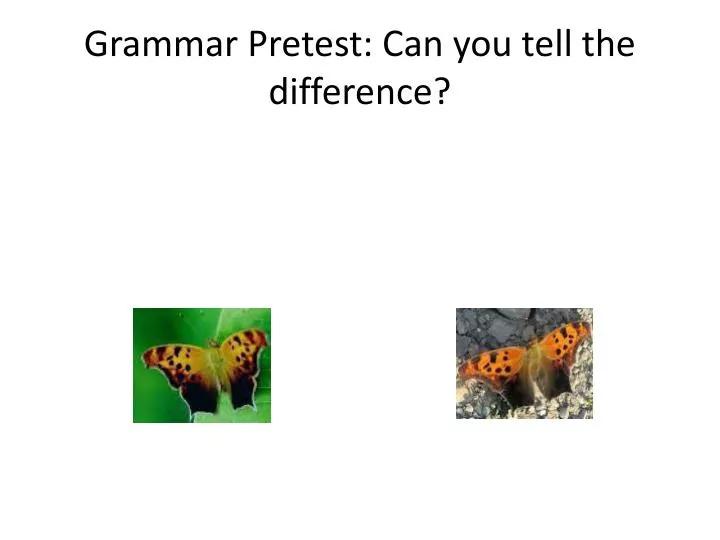 grammar pretest can you tell the difference