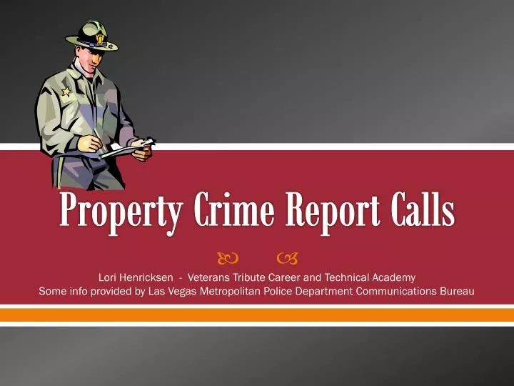 property crime report calls