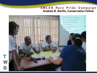 AMLAN Rare Pride Campaign Anabele B. Barillo , Conservation Fellow