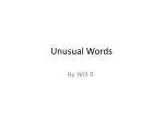 Unusual Words - slide 1