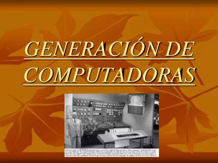 generaci n de computadoras