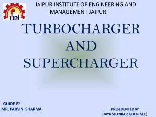 TURBOCHARGER AND SUPERCHARGER