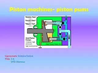Piston machines- piston pums