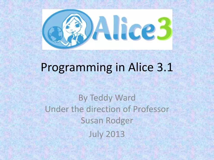 programming in alice 3 1
