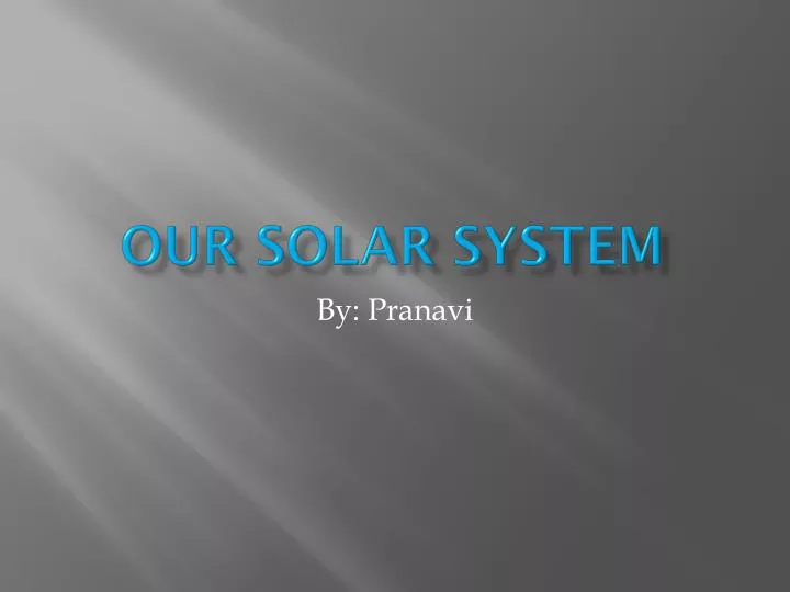 our solar system