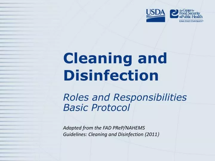 cleaning and disinfection