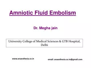 Amniotic F luid Embolism