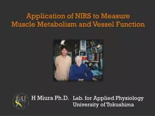 Lab. for Applied Physiology University of Tokushima