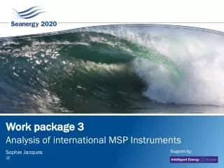 Work package 3:	 International Maritime Spatial Planning Instruments