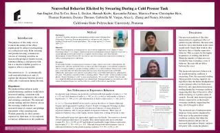 Nonverbal Behavior Elicited by Swearing During a Cold Pressor Task
