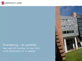 finansiering et overblikk