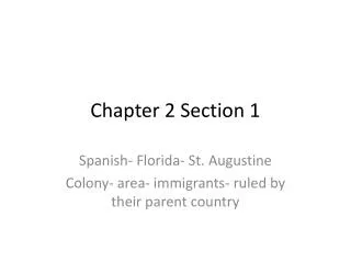 Chapter 2 Section 1