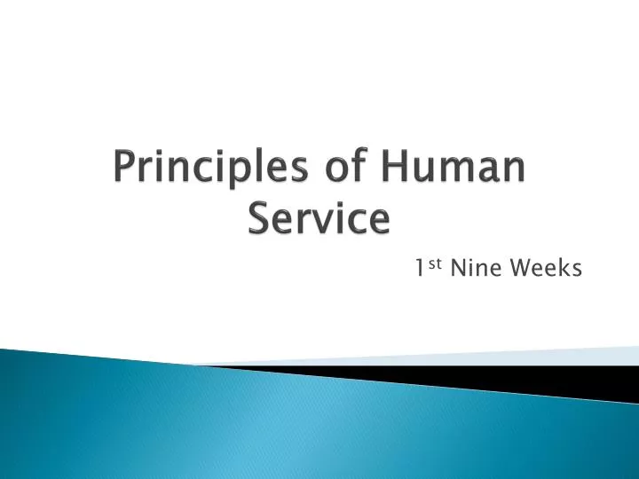 principles of human service