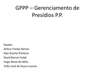 gppp gerenciamento de pres dios p p