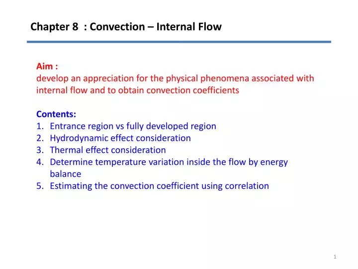 chapter 8 convection internal flow