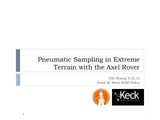 Pneumatic Sampling in Extreme Terrain with the Axel Rover