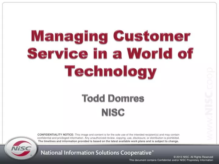managing customer service in a world of technology