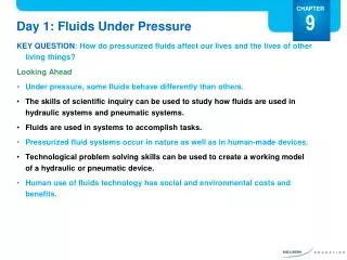 Day 1: Fluids Under Pressure